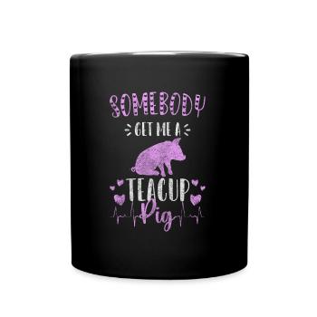 Pig Small Breeder Pig - Full Colour Mug - black - Front