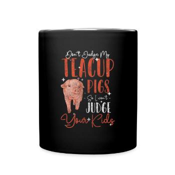 Teacup Breeders Pig Farmers - Full Colour Mug - black - Front