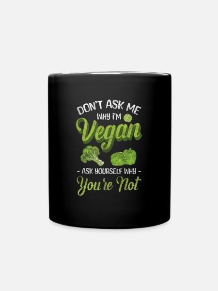 Ernährung Gesund Vegetarisch Ethik - Tasse einfarbig - Schwarz