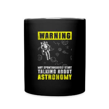 Universum Weltraum Astronom - Tasse einfarbig - Schwarz - Vorne