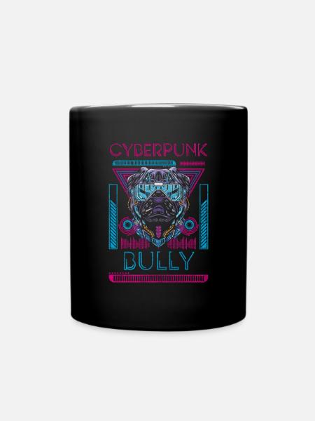 Cyberpunk Roboter Futuristisch - Tasse einfarbig - Schwarz