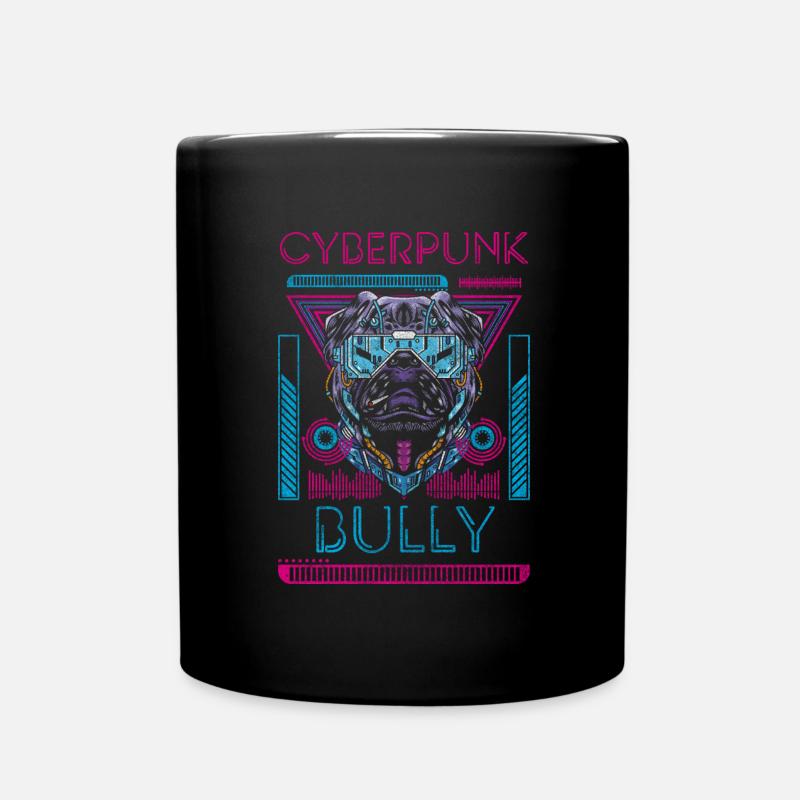 Cyberpunk Roboter Futuristisch - Tasse einfarbig - Schwarz