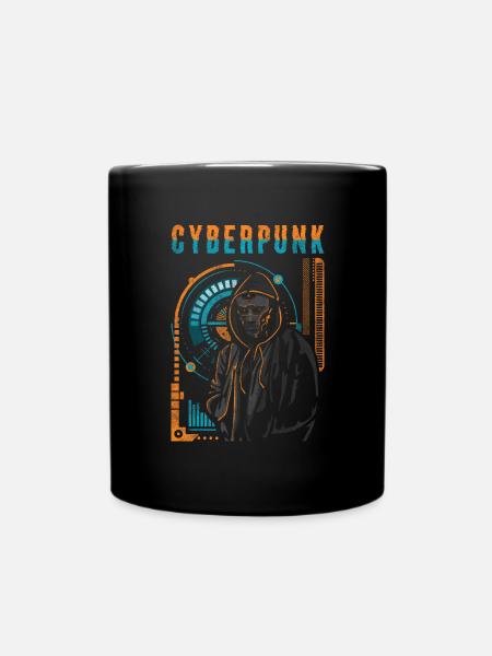 Cyborg Steampunk Tech - Tasse einfarbig - Schwarz
