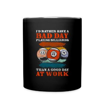 Pool Pool Table Hobby Eight - Full Colour Mug - black - Front