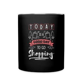 Shopping Purchase Gift Queen - Full Colour Mug - black - Front