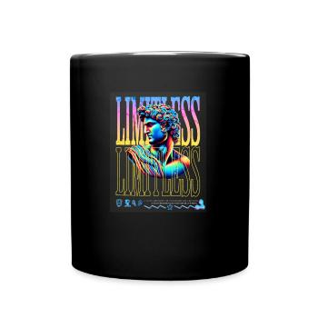 Limitless: Neon-Design mit griechischer Mythologie - Tasse einfarbig - Schwarz - Vorne