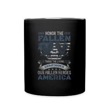 USA Stolz Stars and Stripes Weltmacht - Tasse einfarbig - Schwarz - Vorne