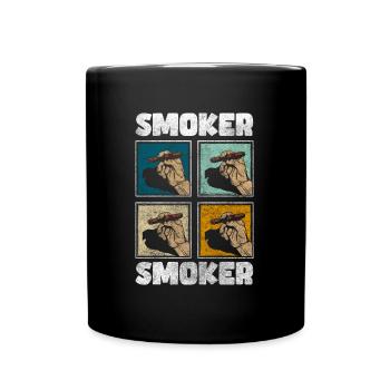 Fumer du tabac Rompre la nervosité - Mug uni - noir - Devant