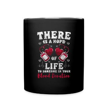 Blut Lebensretter Gemeinschaft Danke - Tasse einfarbig - Schwarz - Vorne