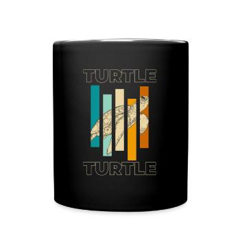 Turtles Reptile Animals Cute - Full Colour Mug - black - Front