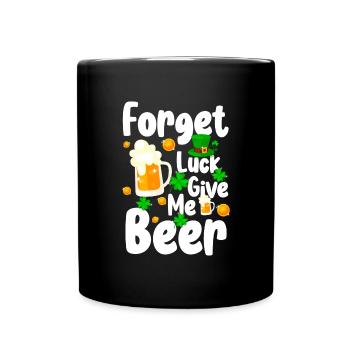 Irish Shamrock Leprechaun Celtic - Full Colour Mug - black - Front