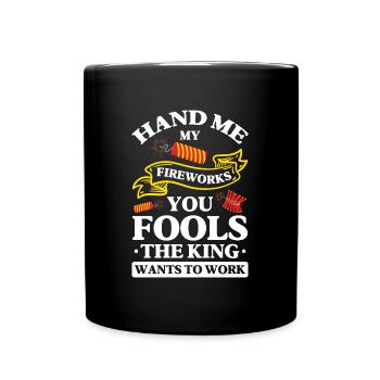 Fireworks, firecrackers, fireworks, fan curve - Full Colour Mug - black - Front