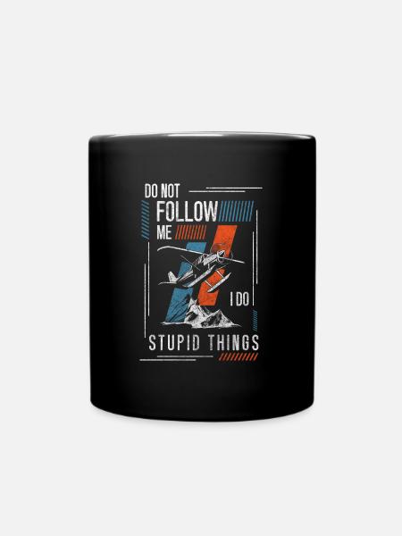 Skydive Luft Pilot - Tasse einfarbig - Schwarz