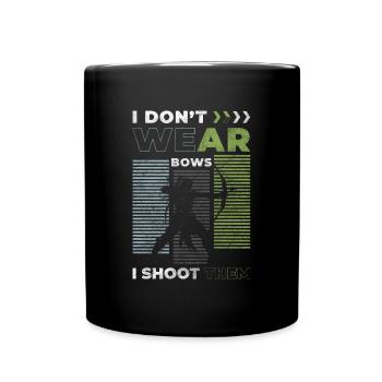 Bogenschütze Freizeit Genauigkeit Bogen - Tasse einfarbig - Schwarz - Vorne