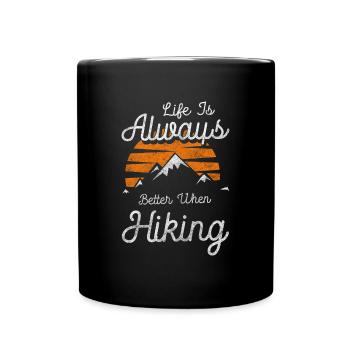 Mountaineering Summit View - Full Colour Mug - black - Front