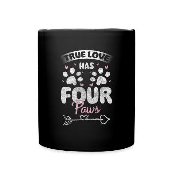 Katze Katzenpapa Katzenfreund Hauskatze - Tasse einfarbig - Schwarz - Vorne
