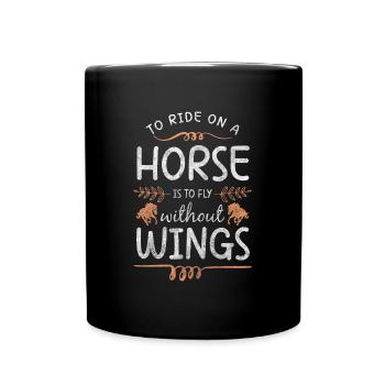 Cheval Animal Amour Fer à Cheval - Mug uni - noir - Devant