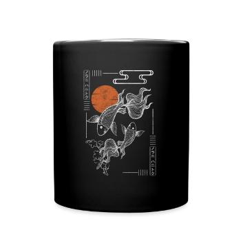 Asien Symbol Reise Schwertkampf - Tasse einfarbig - Schwarz - Vorne