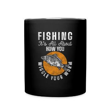 Angler Fisherman Leisure Fishing Lure - Full Colour Mug - black - Front