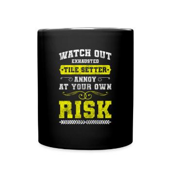 Tiler Floor Men - Full Colour Mug - black - Front