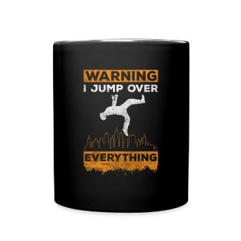 Freerunning Sportlich Mut Geschwindigkeit - Tasse einfarbig - Schwarz - Vorne