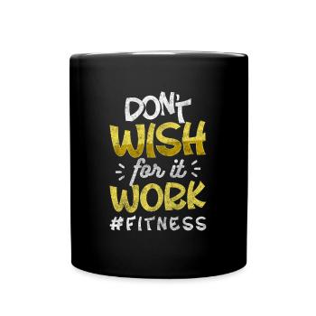 Crosstrainer Sport Workout - Tasse einfarbig - Schwarz - Vorne