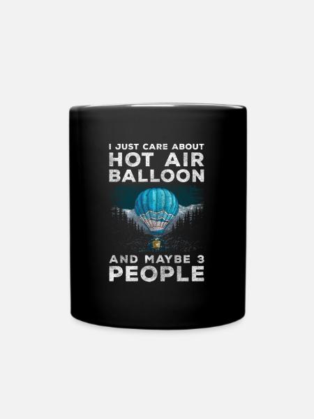 Ballon Fahrt Spaß Reise - Tasse einfarbig - Schwarz