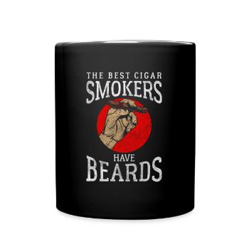 Fumer cigare Soirée des hommes Cuba plaisir - Mug uni - noir - Devant