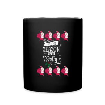 Pull moche cadeau de Noël saison jolly - Mug uni - noir - Devant