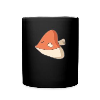 Cool Fisch - Tasse einfarbig - Schwarz - Vorne