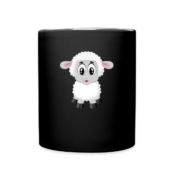 Lamm - Tasse einfarbig - Schwarz - Vorne