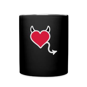 Diable diable coeur - Mug uni - noir - Devant