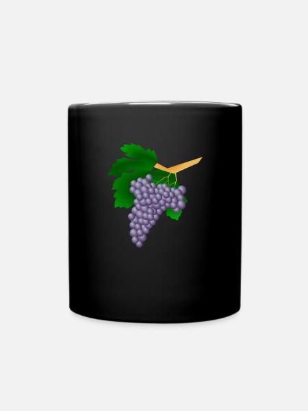 Grapes - Full Colour Mug - black