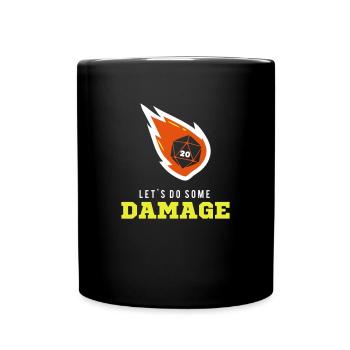 Pen and paper lets do some damage - Full Colour Mug - black - Front