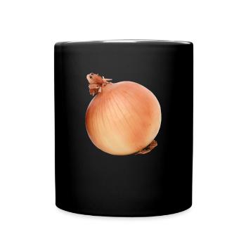 Zwiebel - Tasse einfarbig - Schwarz - Vorne