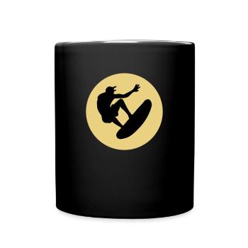 surf cool sport logo - Full Colour Mug - black - Front