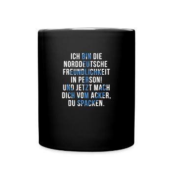 North German kindness | Say gift - Full Colour Mug - black - Front