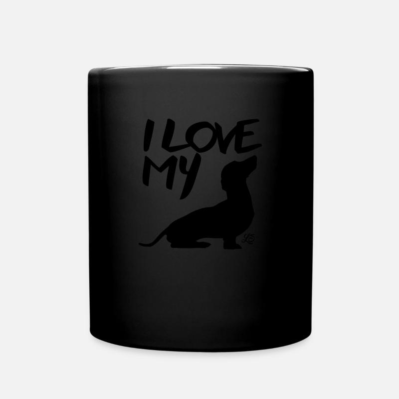 I love my Dackel - Mug uni - noir