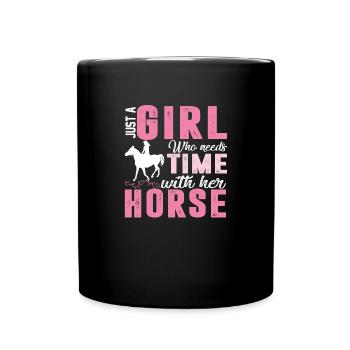 cheval - Mug uni - noir - Devant