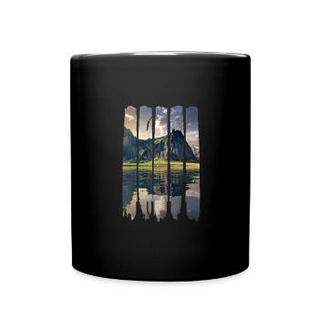 Lake Adler Mountains - Full Colour Mug - black - Front