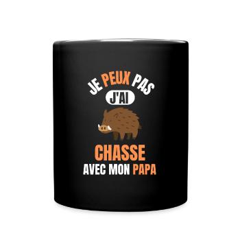 I can't I hunt with my dad - hunt - Full Colour Mug - black - Front
