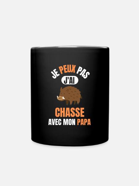 Ich kann nicht mit meinem Vater jagen - jagen - Tasse einfarbig - Schwarz