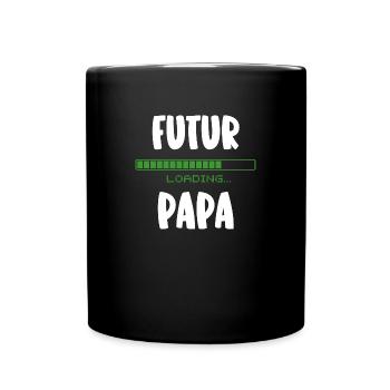 futur papa - Mug uni - noir - Devant