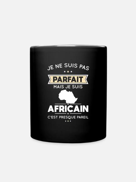 Je ne suis pas parfait mais je suis Africain - Mug uni - noir