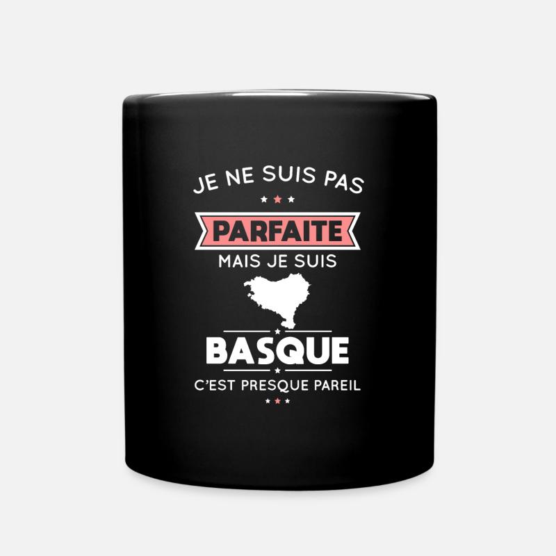 Je ne suis pas parfaite mais je suis Basque - Mug uni - noir