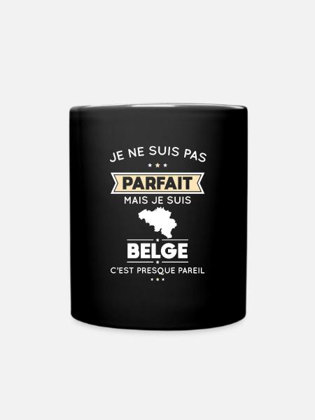 Je ne suis pas parfait mais je suis Belge - Mug uni - noir