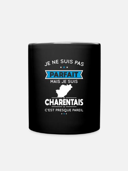 Je ne suis pas parfait mais je suis Charentais - Mug uni - noir