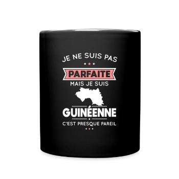 Je ne suis pas parfaite mais je suis Guinéenne - Mug uni - noir - Devant