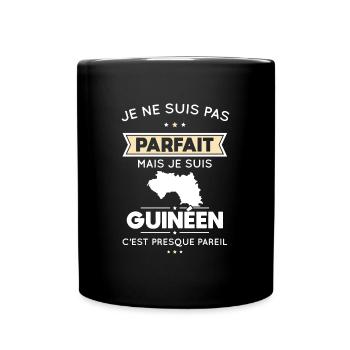 Je ne suis pas parfait mais je suis Guinéen - Mug uni - noir - Devant