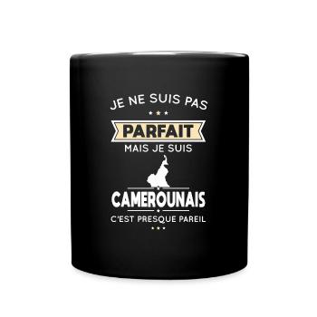 Je ne suis pas parfait mais je suis Camerounais - Mug uni - noir - Devant